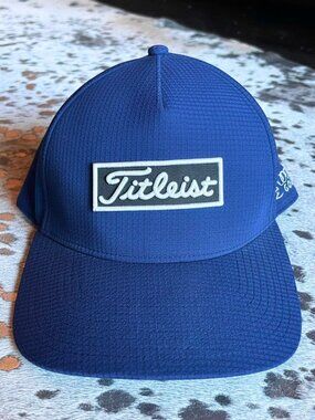 Titleist Oceanside Snapback Hat Navy Blue Woodbridge Golf Club Cap EUC